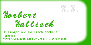 norbert wallisch business card